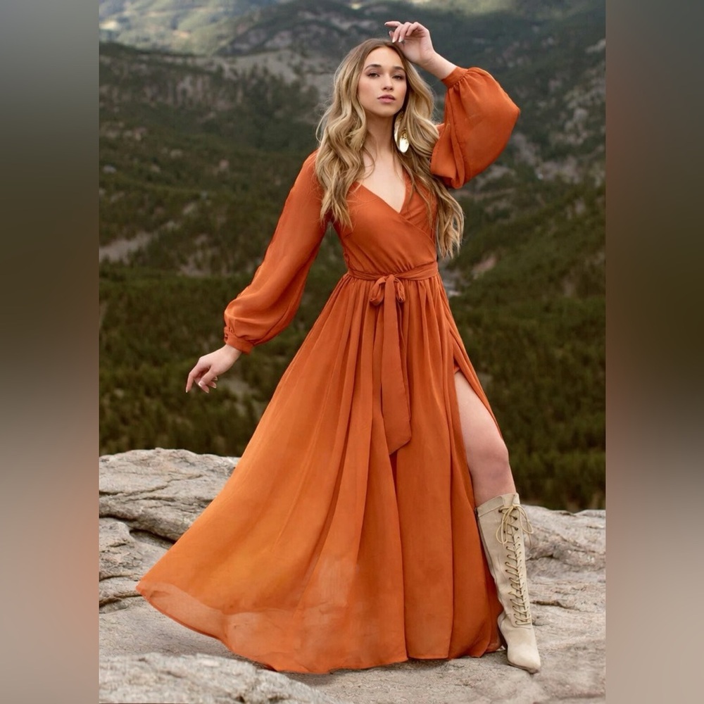 Mia Joy Joyfolie Aniya Chiffon maxi dress size M